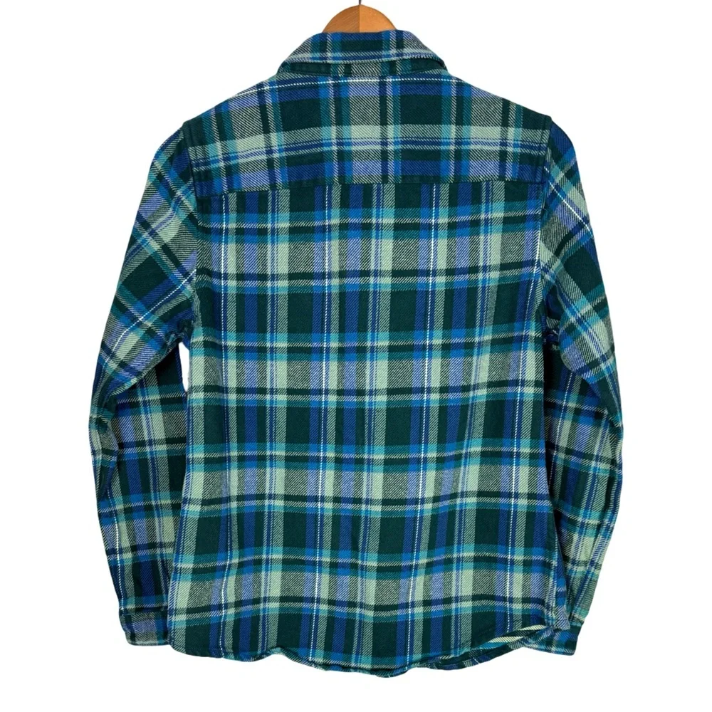Cotopaxi Mero Flannel Shirt Womens Blue Plaid Organic Cotton Heavyweight - Picture 3 of 7